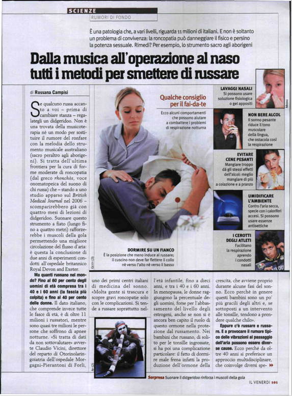 Dalla musica all'operazione al naso tutti i modi per smettere di russare - da Repubblica il Venerdì 1